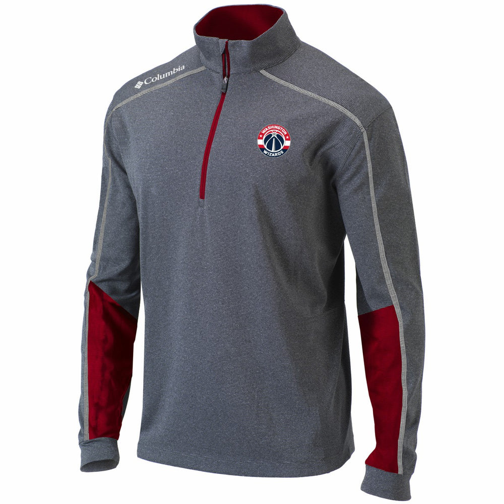 Washington Wizards Omni-Wick Shotgun 2.0 Quarter-Zip Pullover Top Heathered Gray/Red - NBA