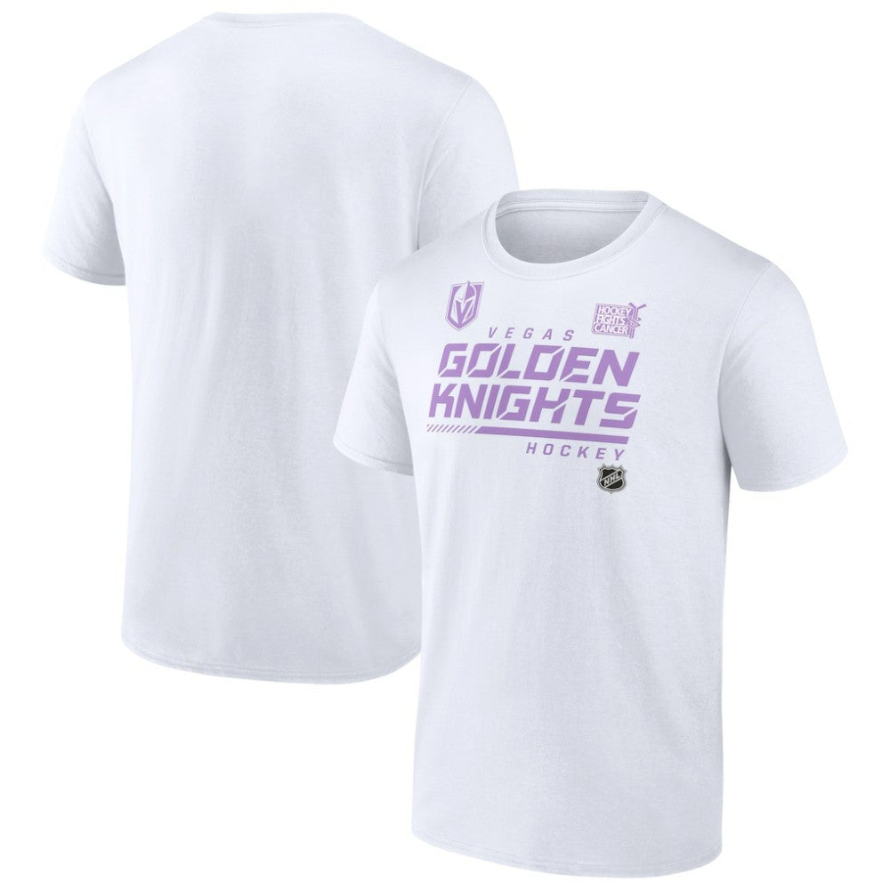 Vegas Golden Knights NHL Hockey Fights Cancer T-Shirt - White - NHL