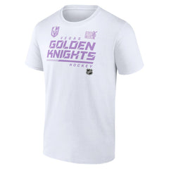 Vegas Golden Knights NHL Hockey Fights Cancer T-Shirt - White - NHL