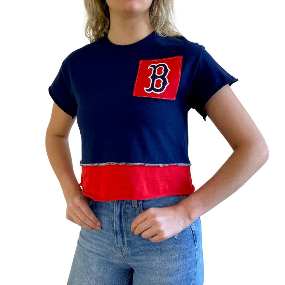 Boston Red Sox Refried Apparel Women's Cropped T-Shirt - MLB