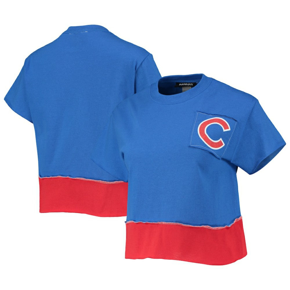 Chicago Cubs Refried Apparel Women's Cropped T-Shirt - MLB