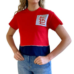 St. Louis Cardinals Refried Apparel Women's Cropped T-Shirt - MLB