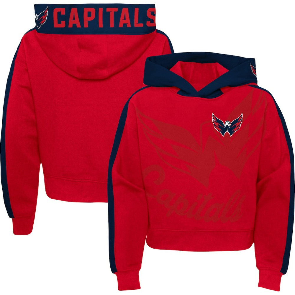 Washington Capitals Girls Youth Record Setter Pullover Hoodie - Red - NHL