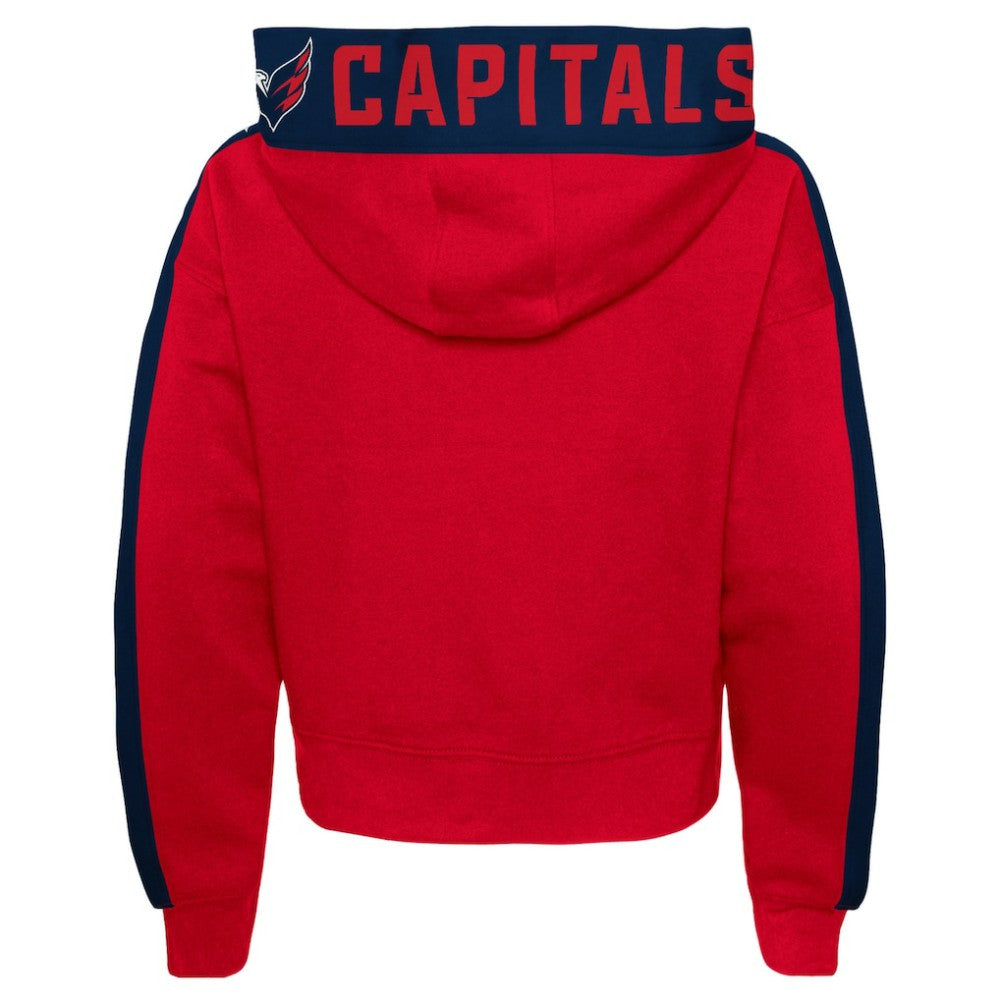 Washington Capitals Girls Youth Record Setter Pullover Hoodie - Red - NHL