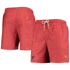 Arizona Cardinals Team Naples Layered Leaves Swim Trunks Cardinal | Tommy Bahama