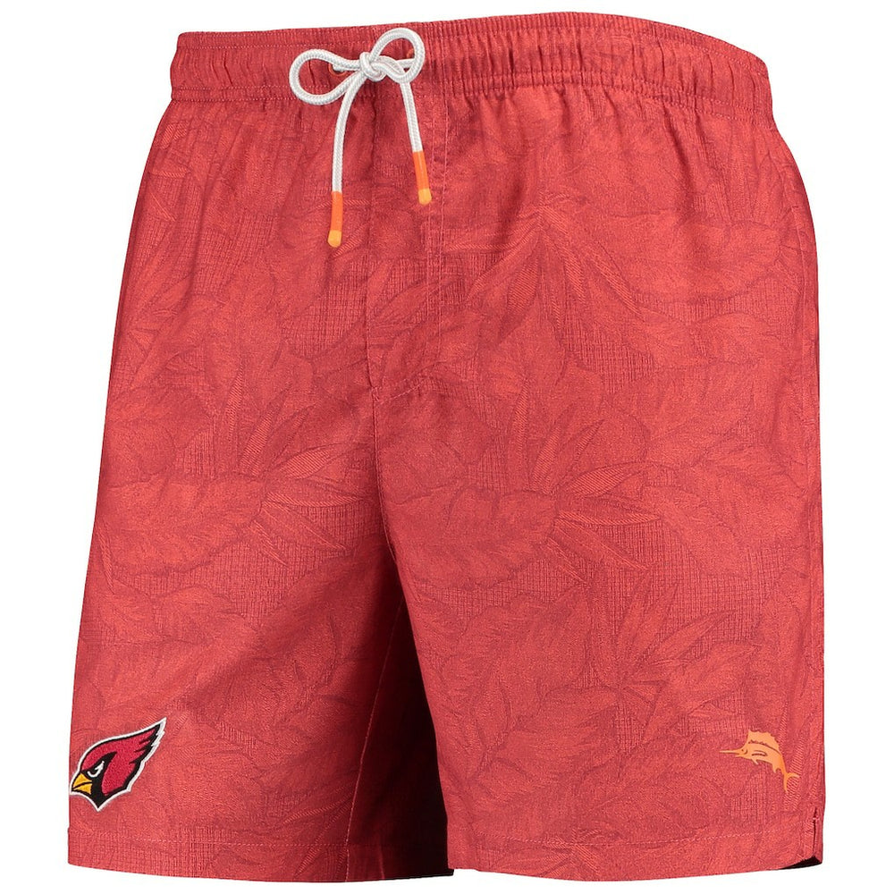 Arizona Cardinals Team Naples Layered Leaves Swim Trunks Cardinal | Tommy Bahama