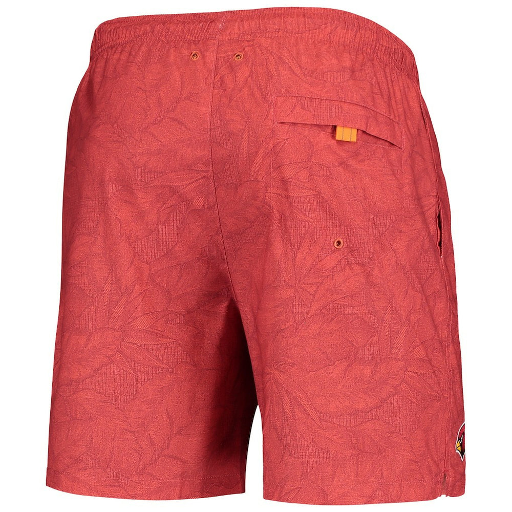 Arizona Cardinals Team Naples Layered Leaves Swim Trunks Cardinal | Tommy Bahama