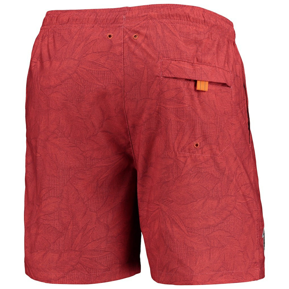 Atlanta Falcons Naples Layered Leaves Swim Trunks Red | Tommy Bahama