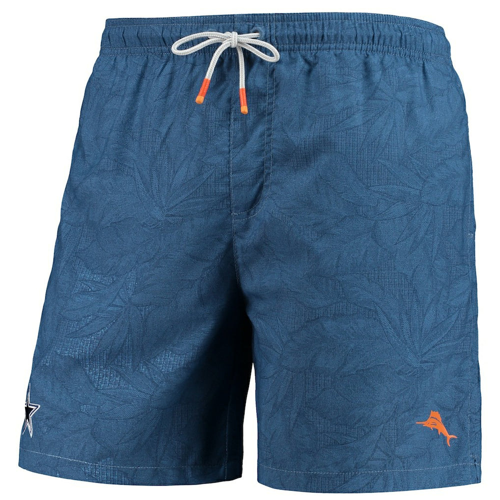 Dallas Cowboys Naples Layered Leaves Swim Trunks Navy | Tommy Bahama