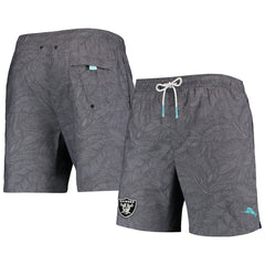 Las Vegas Raiders Naples Layered Leaves Swim Trunks Black | Tommy Bahama