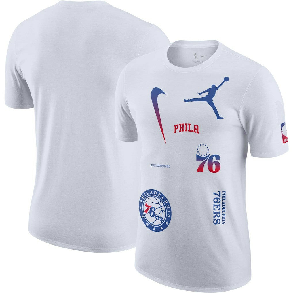 Philadelphia 76ers Jordan Brand Courtside Statement Edition Max90 T-Shirt White - NBA