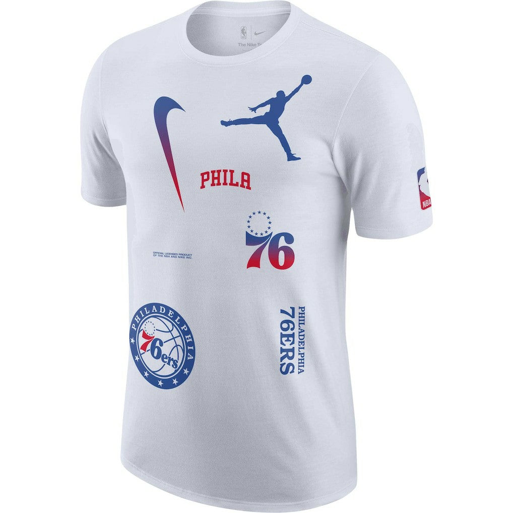 Philadelphia 76ers Jordan Brand Courtside Statement Edition Max90 T-Shirt White - NBA
