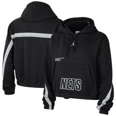 Brooklyn Nets Jordan Brand Women's Courtside Statement Edition Pullover Hoodie Black - NBA