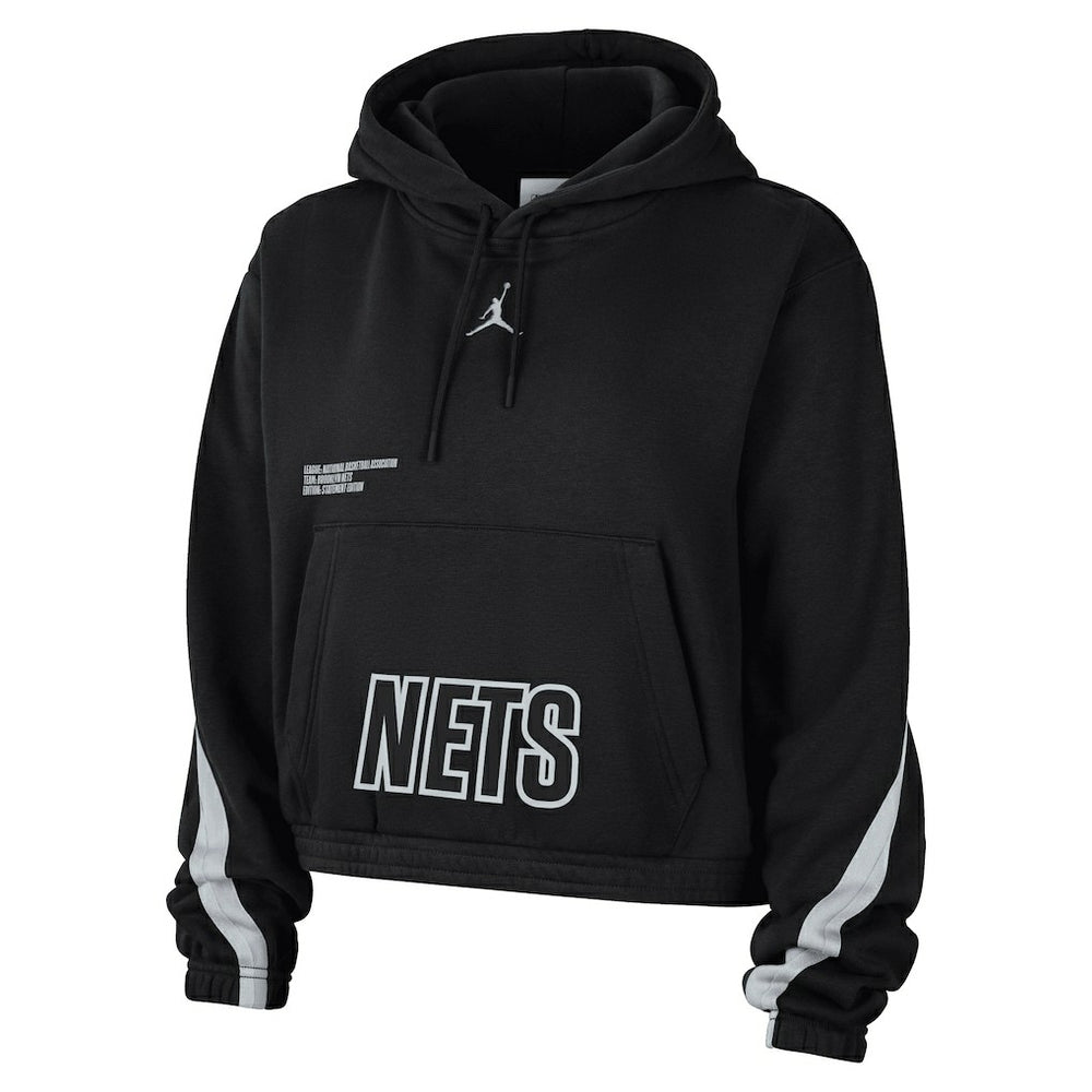 Brooklyn Nets Jordan Brand Women's Courtside Statement Edition Pullover Hoodie Black - NBA