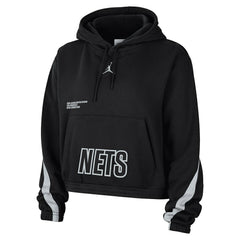 Brooklyn Nets Jordan Brand Women's Courtside Statement Edition Pullover Hoodie Black - NBA