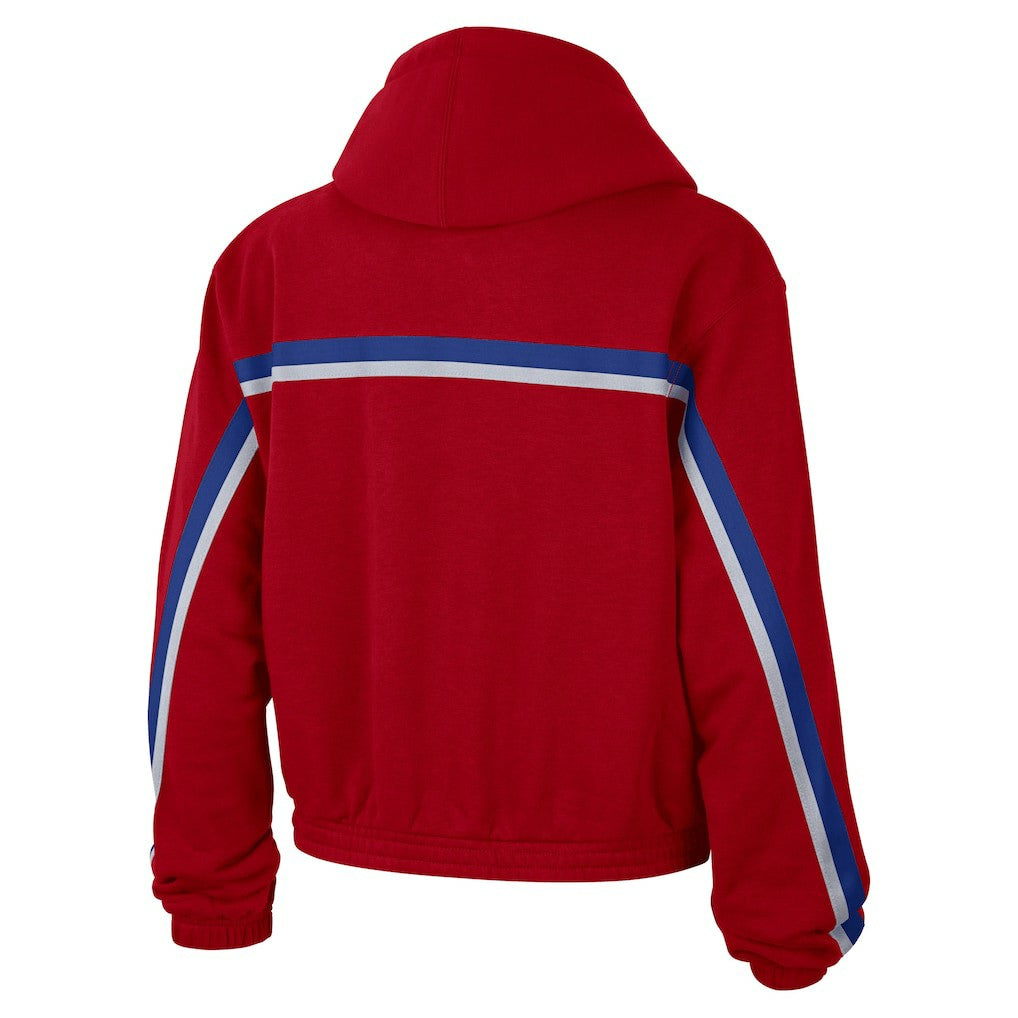 Philadelphia 76ers Jordan Brand Women's Courtside Statement Edition Pullover Hoodie Red - NBA