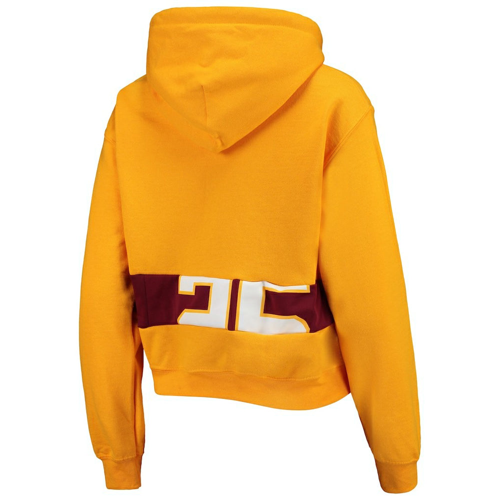 Washington Commanders Refried Apparel Women's Cropped Pullover Hoodie Gold | NFL