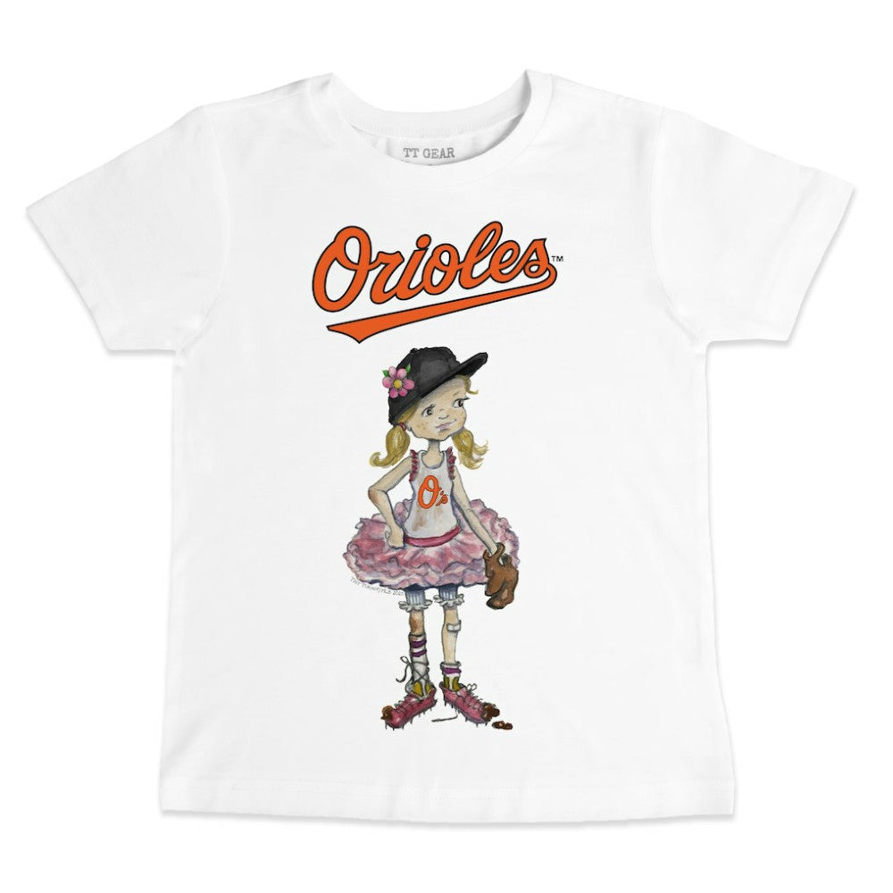 Baltimore Orioles Tiny Turnip Youth Baseball Babes T-Shirt - MLB