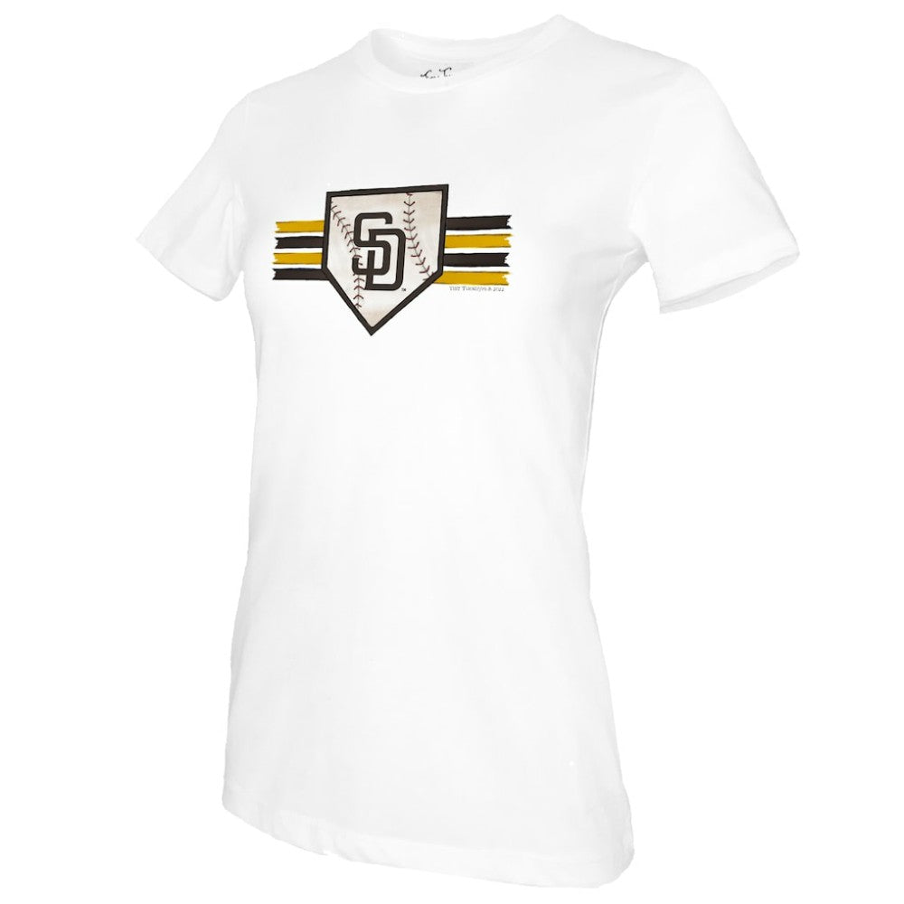 San Diego Padres Tiny Turnip Women's Base Stripe T-Shirt - MLB