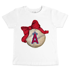 Los Angeles Angels Tiny Turnip Youth Baseball Bow T-Shirt - MLB