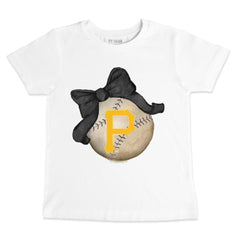 Pittsburgh Pirates Tiny Turnip Youth Baseball Bow T-Shirt - MLB