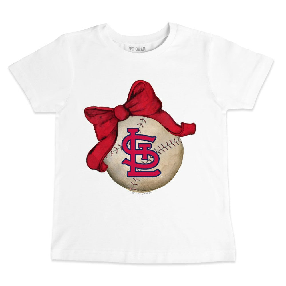 St. Louis Cardinals Tiny Turnip Youth Baseball Bow T-Shirt - MLB