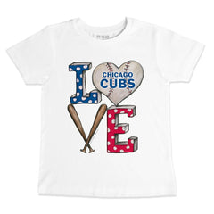 Chicago Cubs Tiny Turnip Youth Baseball Love T-Shirt - MLB