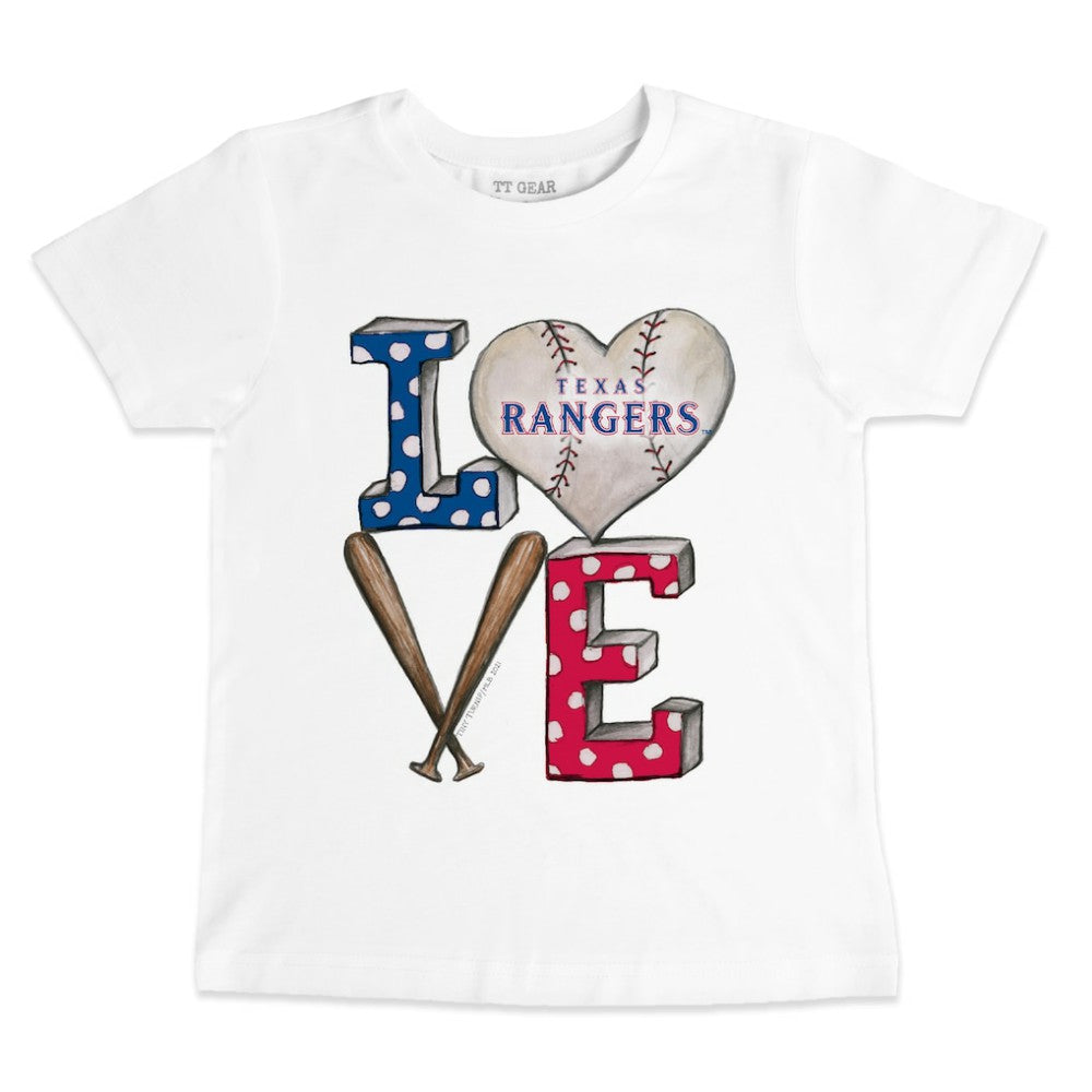 Texas Rangers Tiny Turnip Youth Baseball Love T-Shirt - MLB