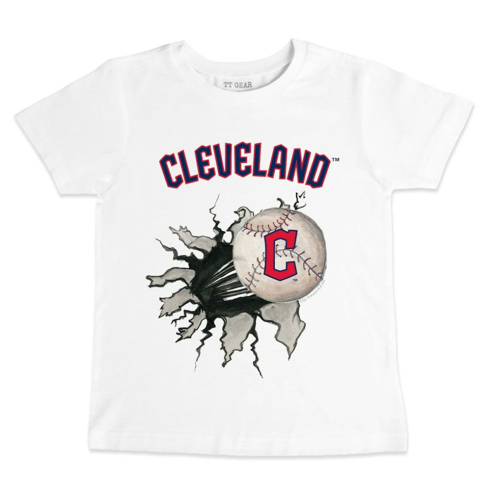 Cleveland Guardians Tiny Turnip Youth Baseball Tear T-Shirt - MLB