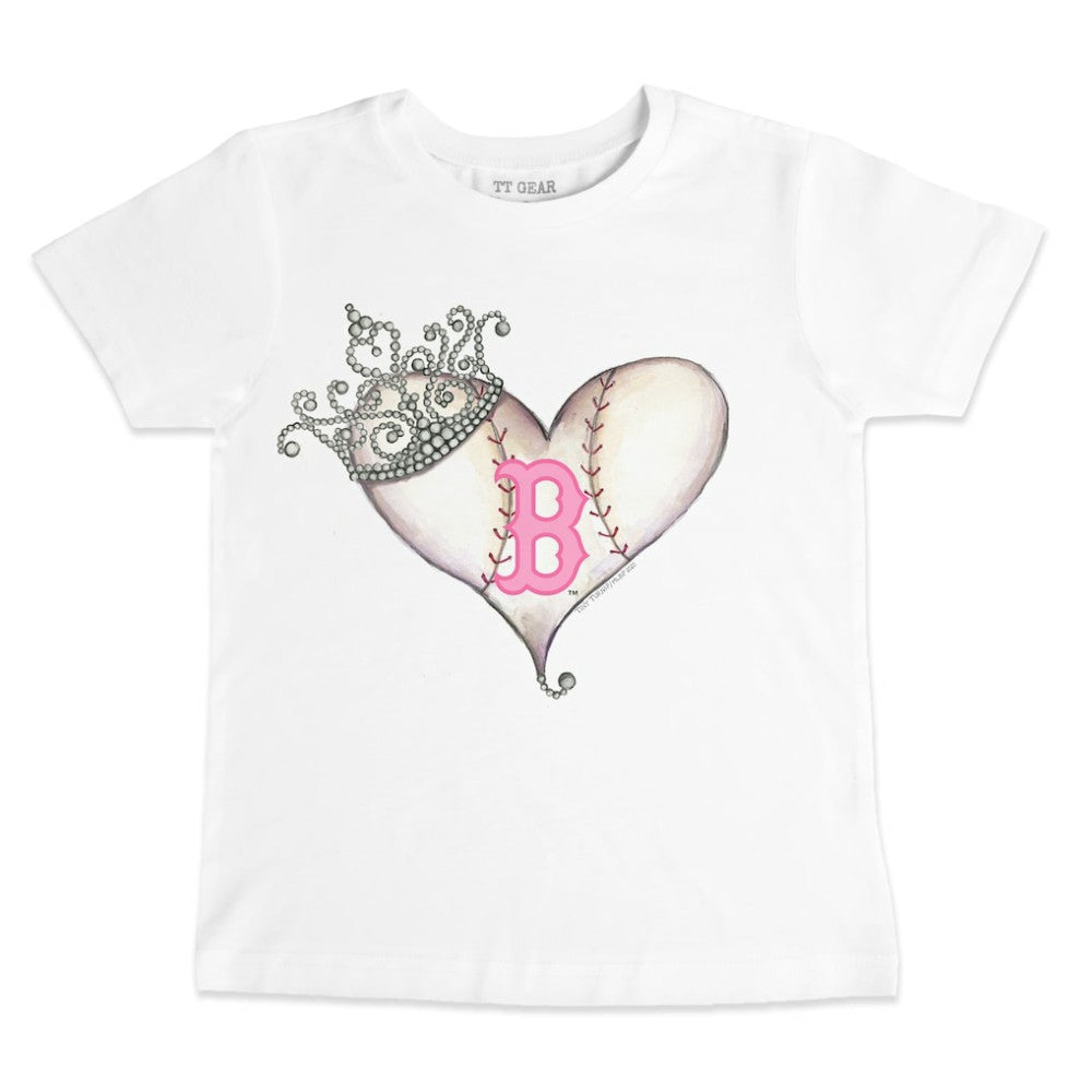 Boston Red Sox Tiny Turnip Youth Baseball Tiara Heart T-Shirt - MLB