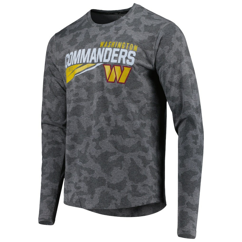 Washington Commanders MSX by Michael Strahan Camo Long Sleeve T-Shirt Black | NFL