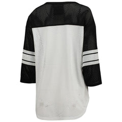 Washington Commanders G-III 4Her by Carl Banks Women's First Team 3/4-Sleeve Mesh T-Shirt White/Black | NFL