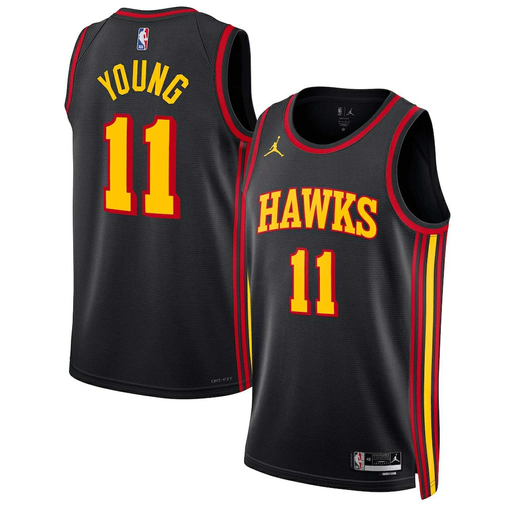 Trae Young Atlanta Hawks Jordan Brand Unisex Swingman Jersey Statement Edition Black - NBA