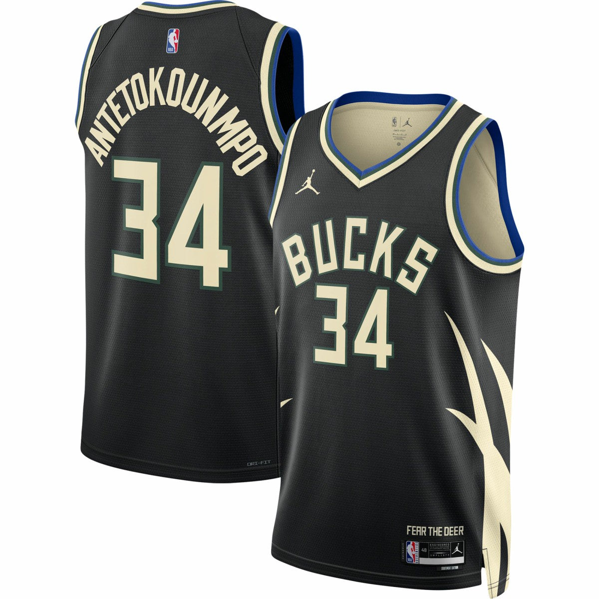 Giannis Antetokounmpo Milwaukee Bucks Jordan Brand Unisex Swingman Jersey Statement Edition Black - NBA
