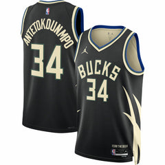 Giannis Antetokounmpo Milwaukee Bucks Jordan Brand Unisex Swingman Jersey Statement Edition Black - NBA