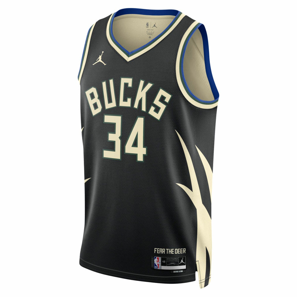 Giannis Antetokounmpo Milwaukee Bucks Jordan Brand Unisex Swingman Jersey Statement Edition Black - NBA