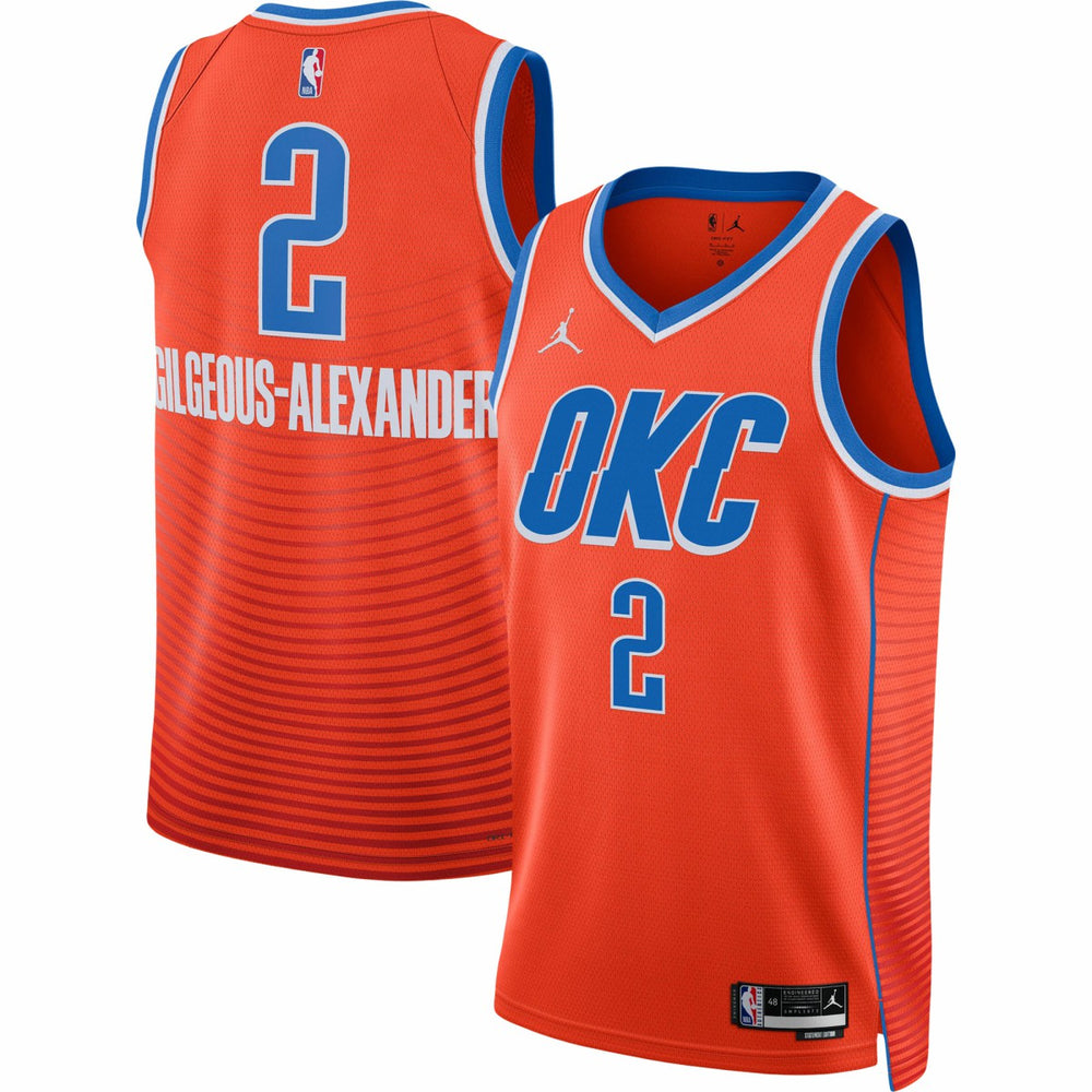 Shai Gilgeous-Alexander Oklahoma City Thunder Jordan Brand Unisex Swingman Jersey Statement Edition Orange - NBA