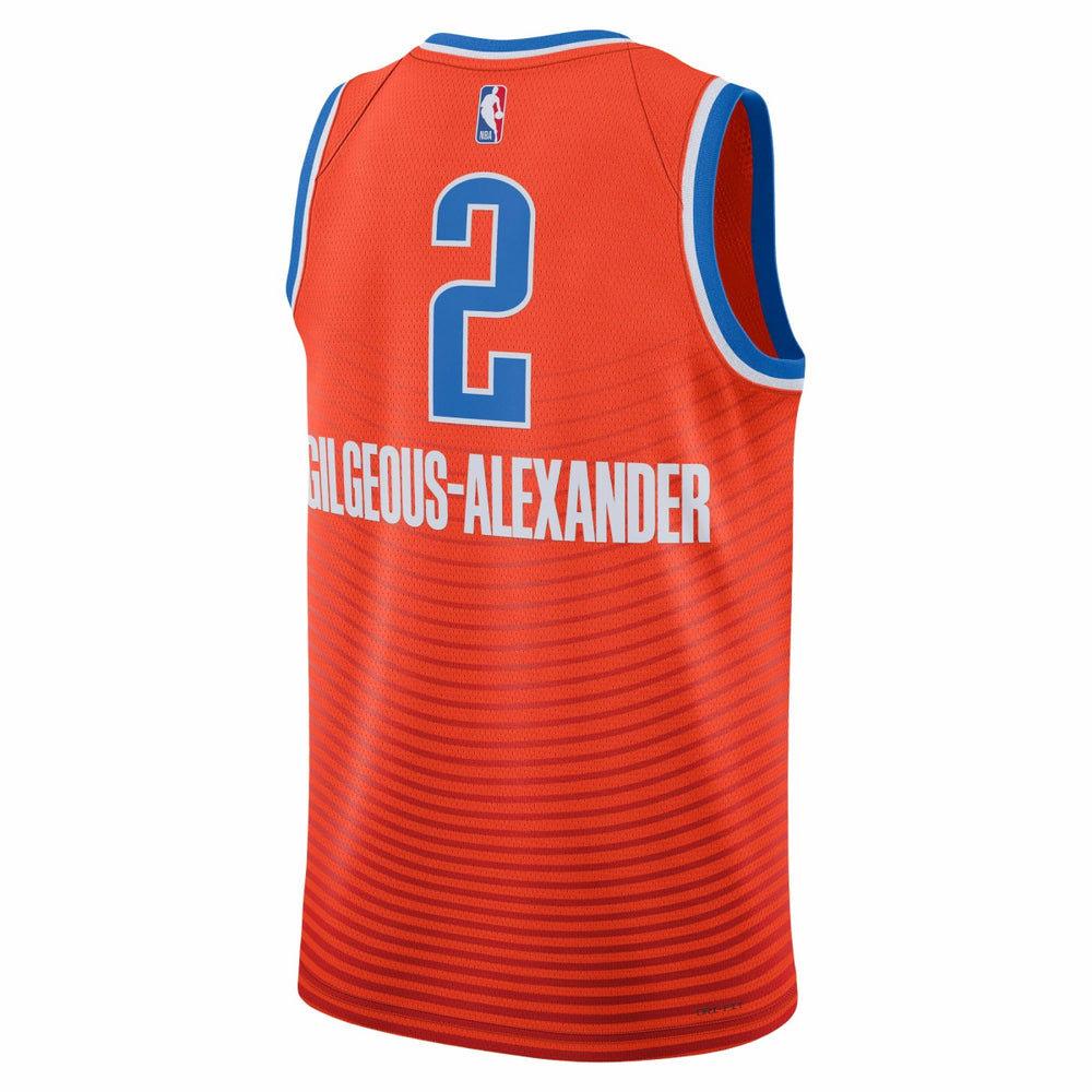 Shai Gilgeous-Alexander Oklahoma City Thunder Jordan Brand Unisex Swingman Jersey Statement Edition Orange - NBA