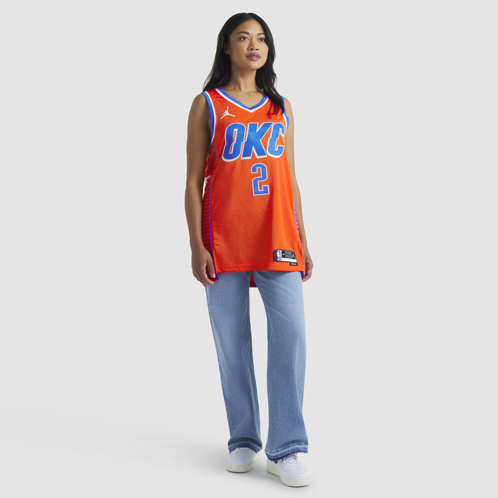 Shai Gilgeous-Alexander Oklahoma City Thunder Jordan Brand Unisex Swingman Jersey Statement Edition Orange - NBA