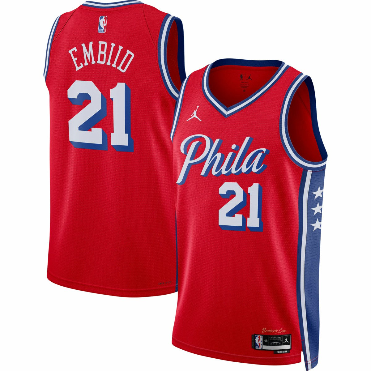 Joel Embiid Philadelphia 76ers Jordan Brand Unisex Swingman Jersey Statement Edition Red - NBA