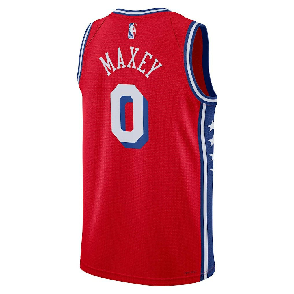 Tyrese Maxey Philadelphia 76ers Jordan Brand Unisex Swingman Jersey Statement Edition Red - NBA