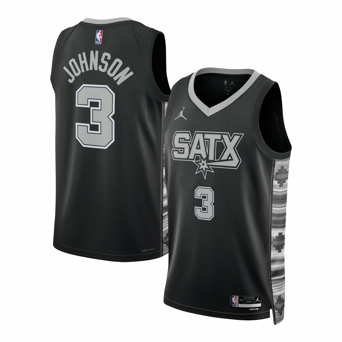 Keldon Johnson San Antonio Spurs Jordan Brand Unisex Swingman Jersey Statement Edition Black - NBA