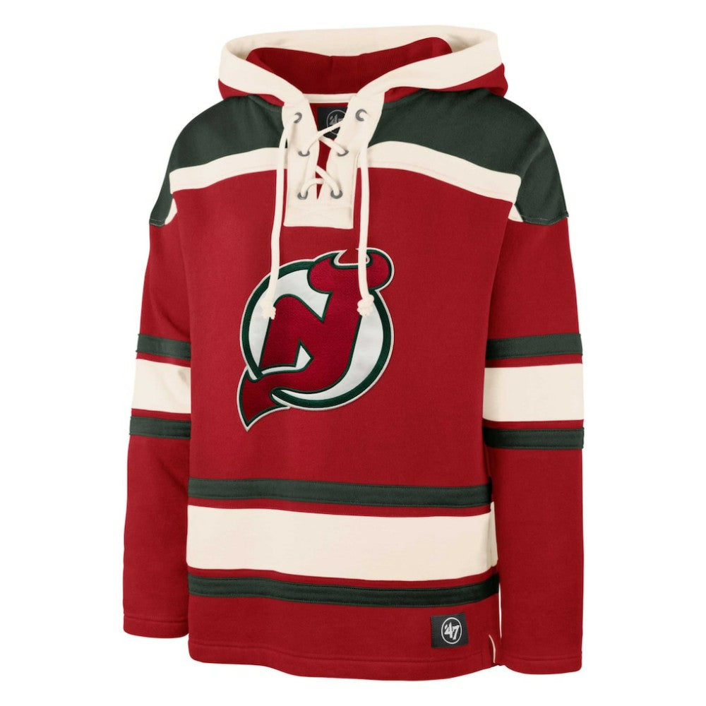 Martin Brodeur New Jersey Devils '47 Retired Player Name & Number Lacer Pullover Hoodie - Red - NHL
