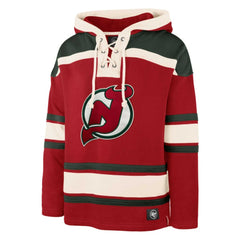 Martin Brodeur New Jersey Devils '47 Retired Player Name & Number Lacer Pullover Hoodie - Red - NHL
