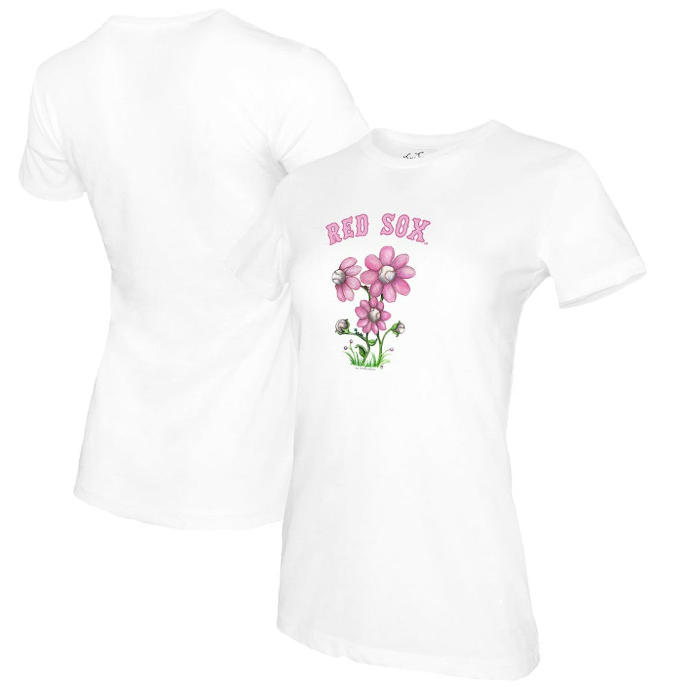 Boston Red Sox Tiny Turnip Women's Blooming Baseballs T-Shirt - MLB