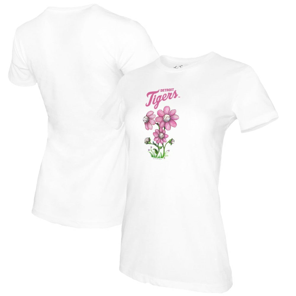 Detroit Tigers Tiny Turnip Women's Blooming Baseballs T-Shirt - MLB