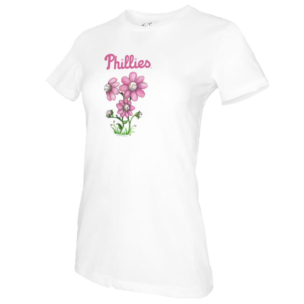Philadelphia Phillies Tiny Turnip Women's Blooming Baseballs T-Shirt - MLB