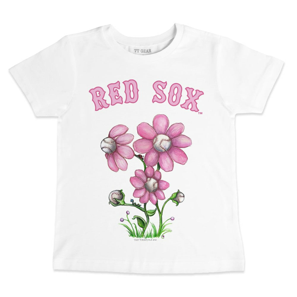 Boston Red Sox Tiny Turnip Youth Blooming Baseballs T-Shirt - MLB