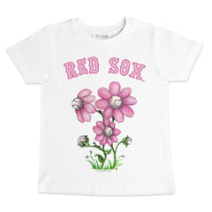 Boston Red Sox Tiny Turnip Youth Blooming Baseballs T-Shirt - MLB