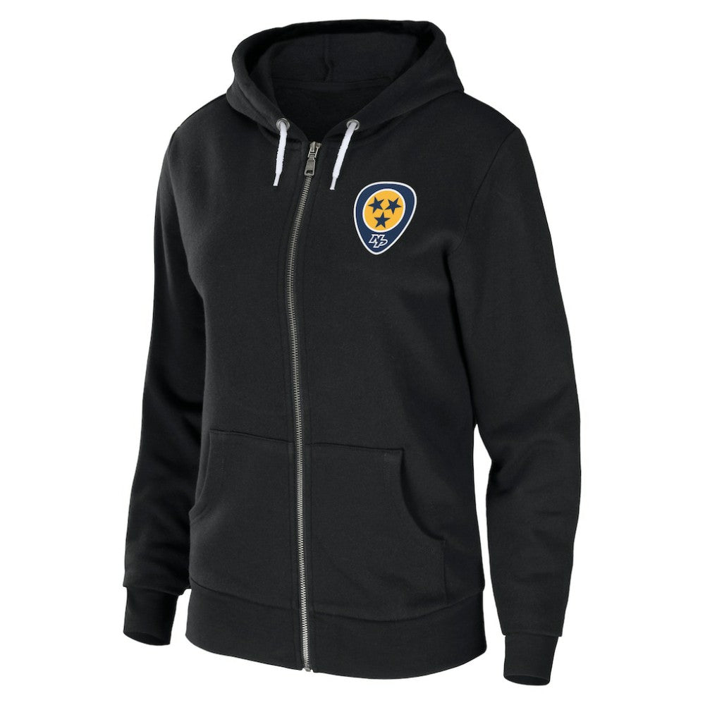 Nashville Predators WEAR by Erin Andrews Women's Sponge Fleece Full-Zip Hoodie - Black - NHL